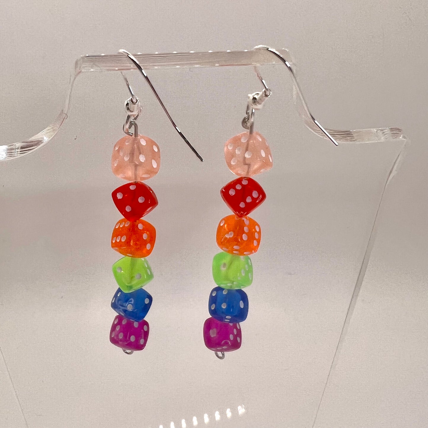 Rainbow Dice Earrings