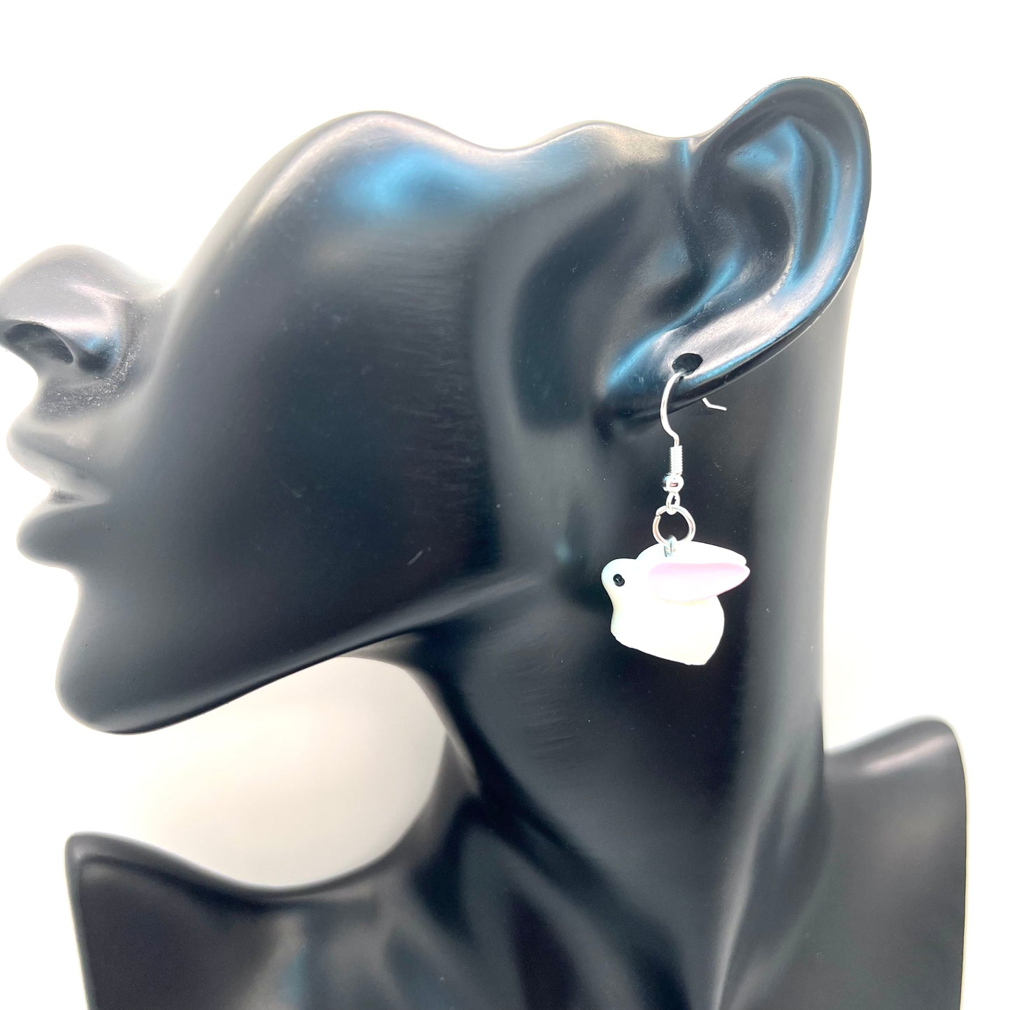 White Bunny Earrings