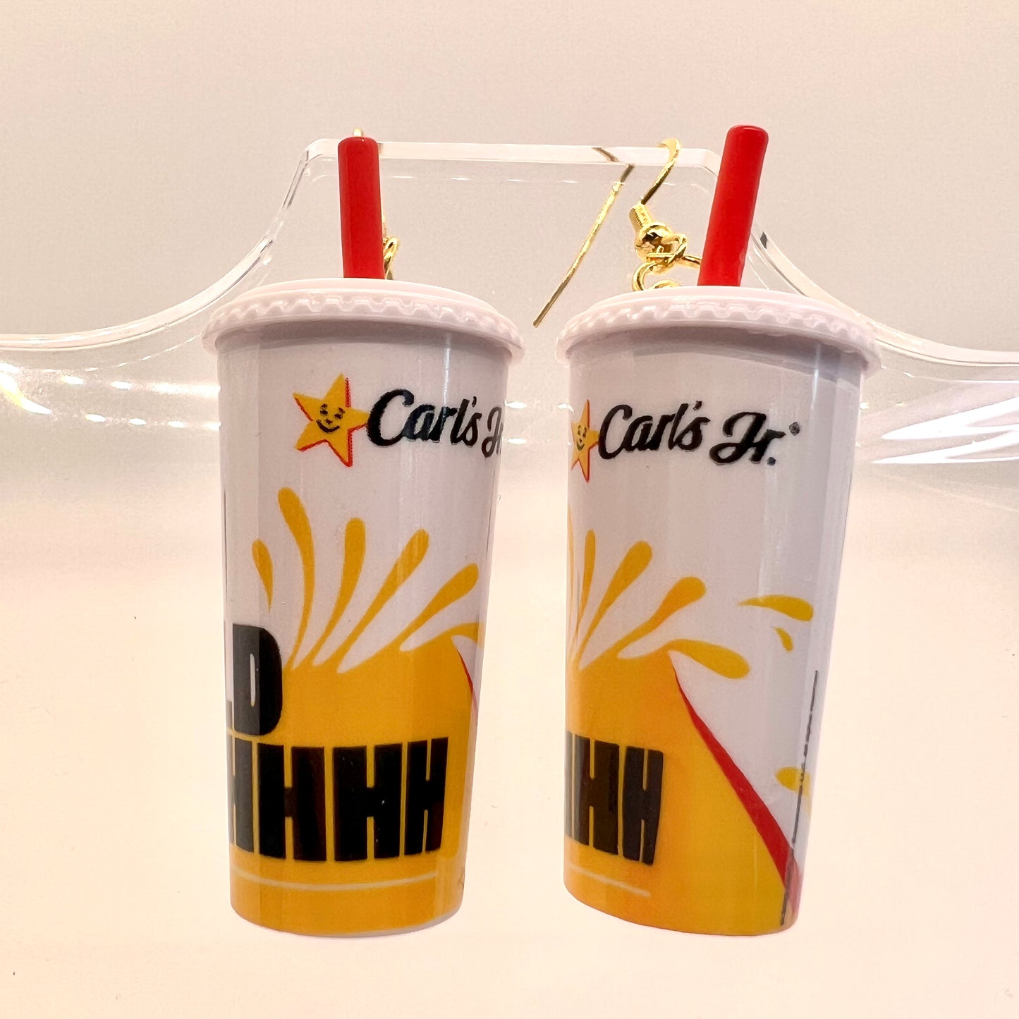 Carls Jr Drink Earrings