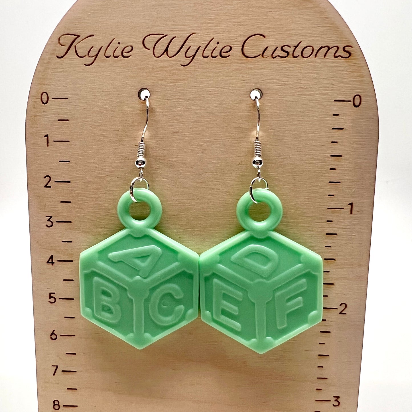 Baby Alphabet Block Earrings