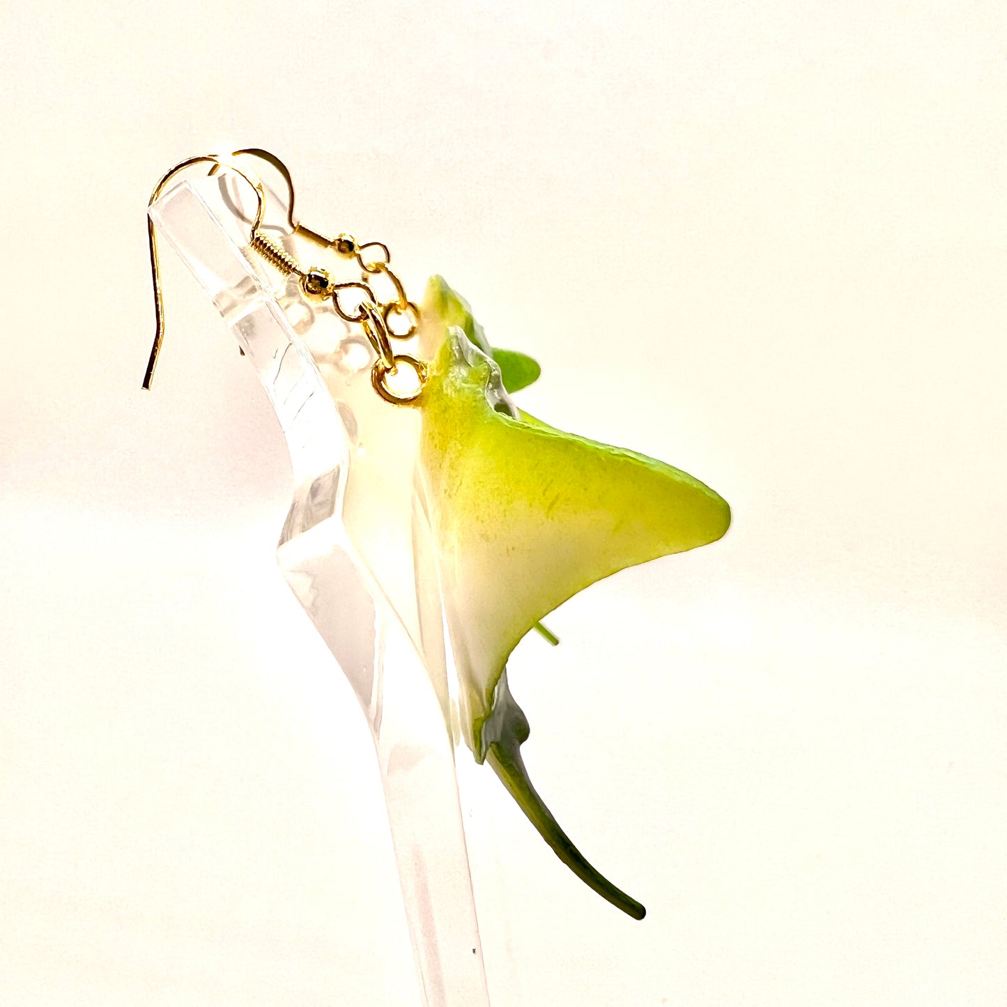 Green Stingray Earrings
