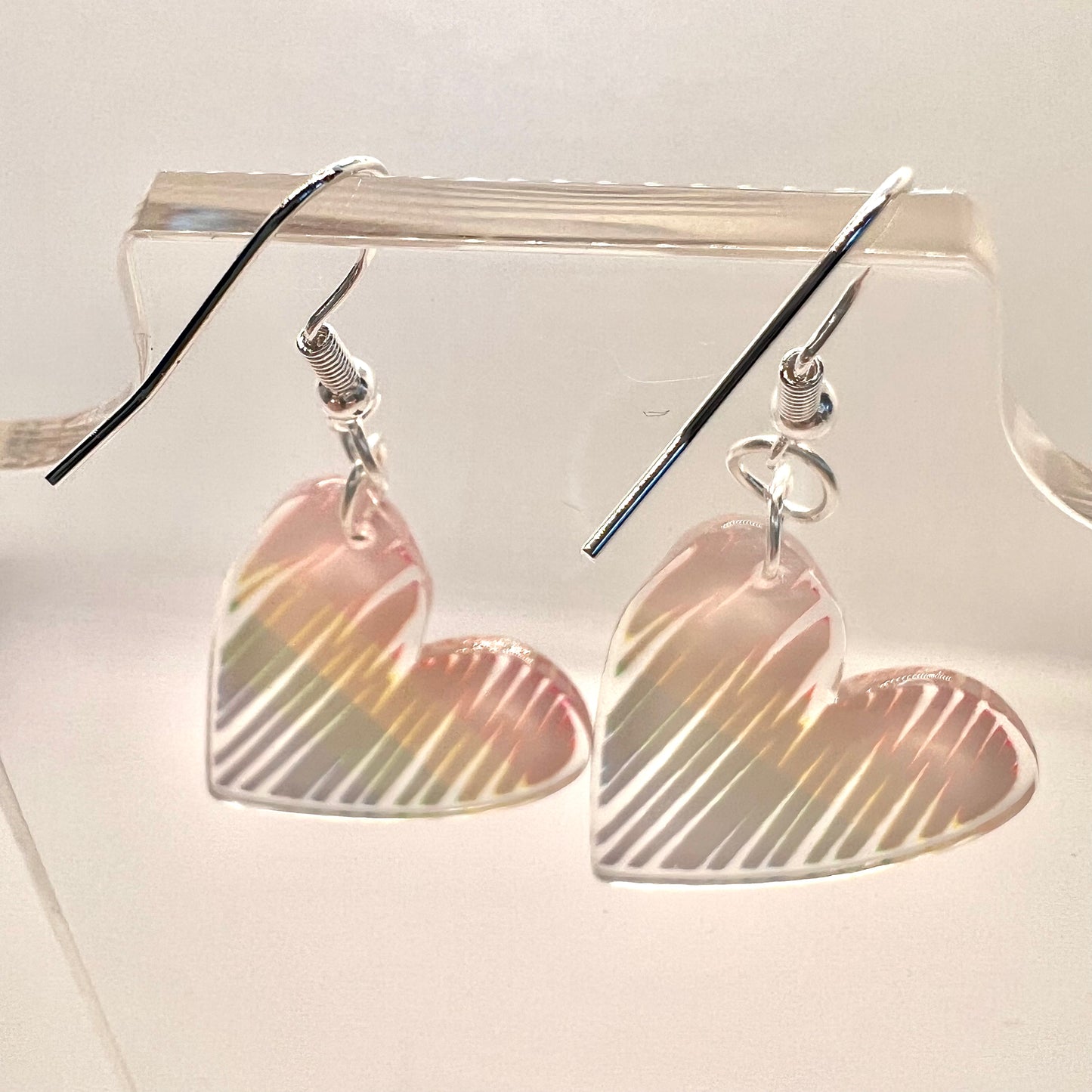 Rainbow Heart Earrings