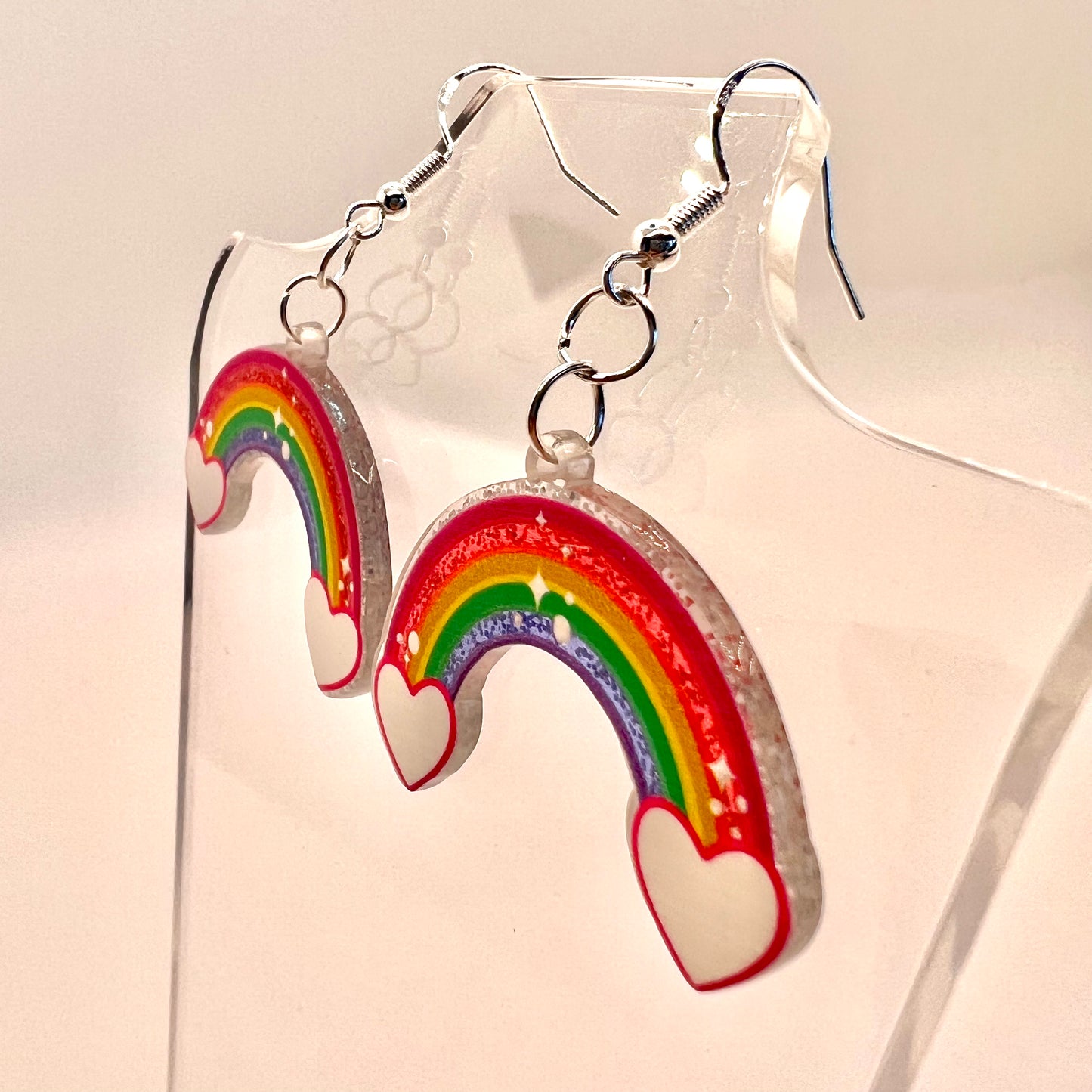 Glitter Rainbow Earrings