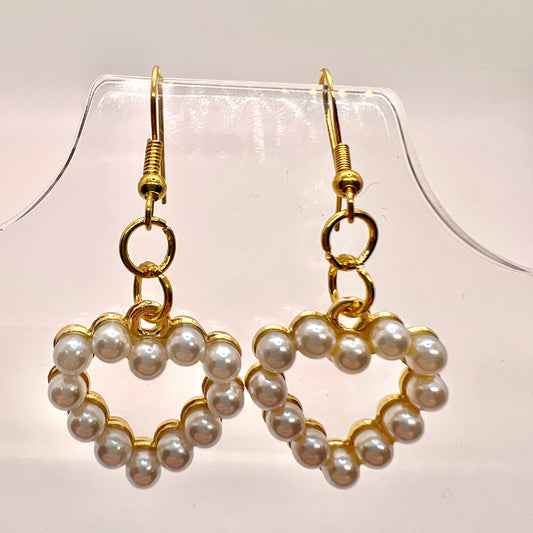 Beaded Heart Earrings