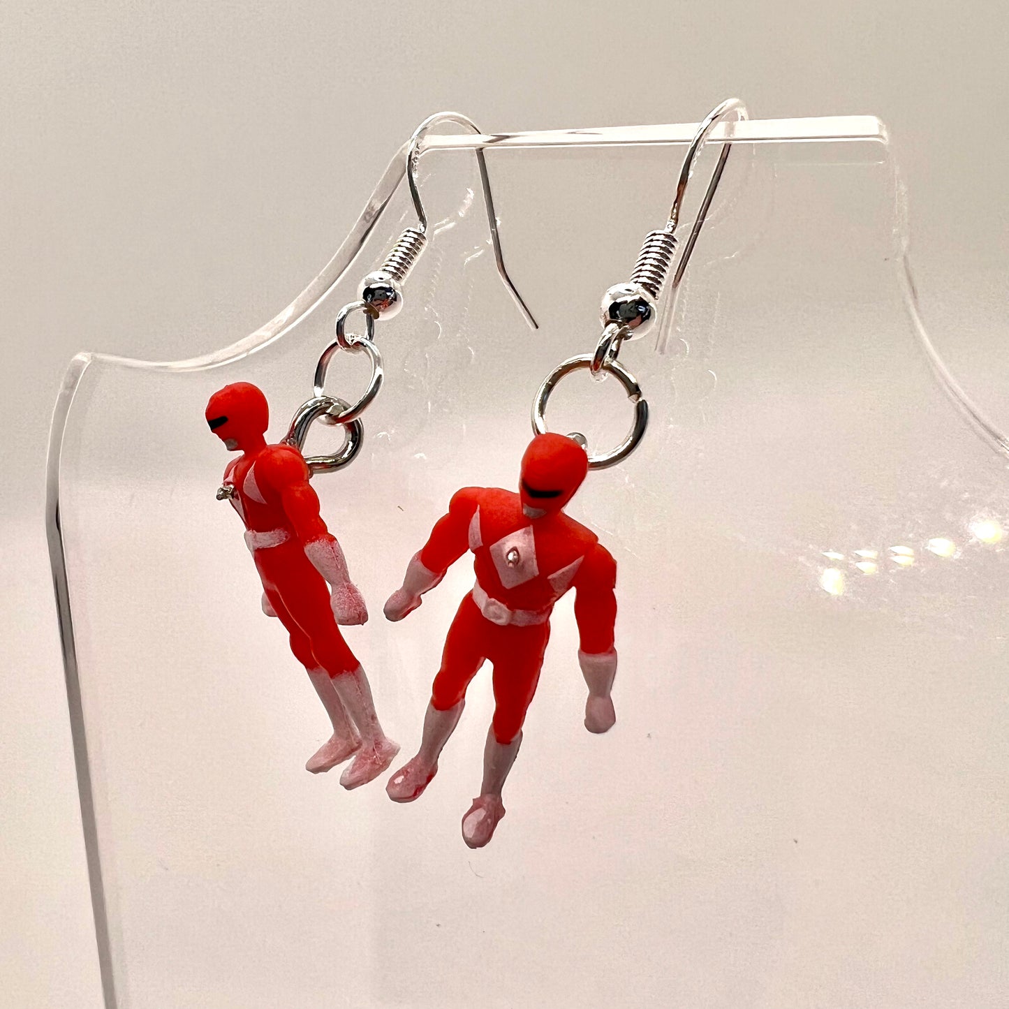 Red Power Ranger Earrings