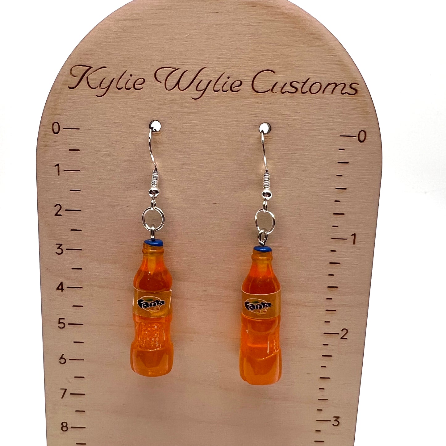 Orange Fanta Bottle Earrings