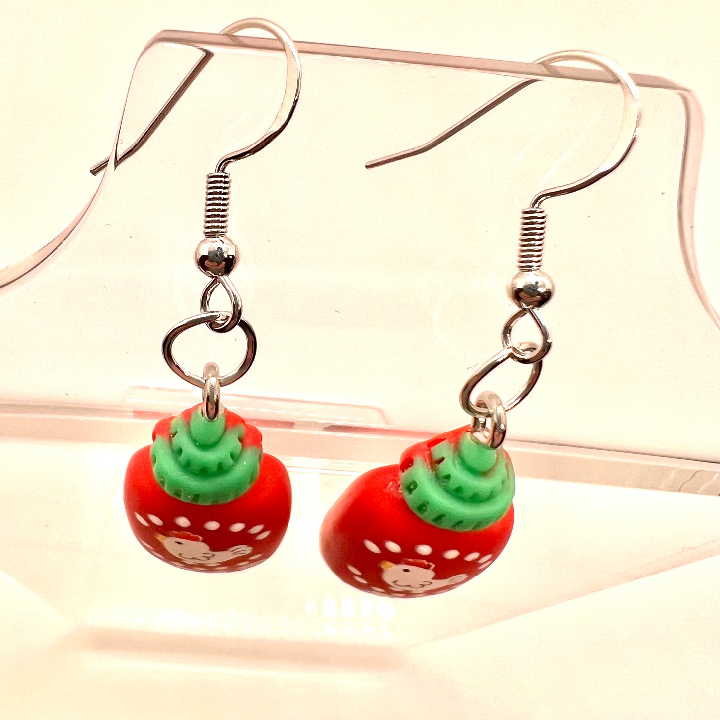 Red Hot Sauce Bottle Earrings