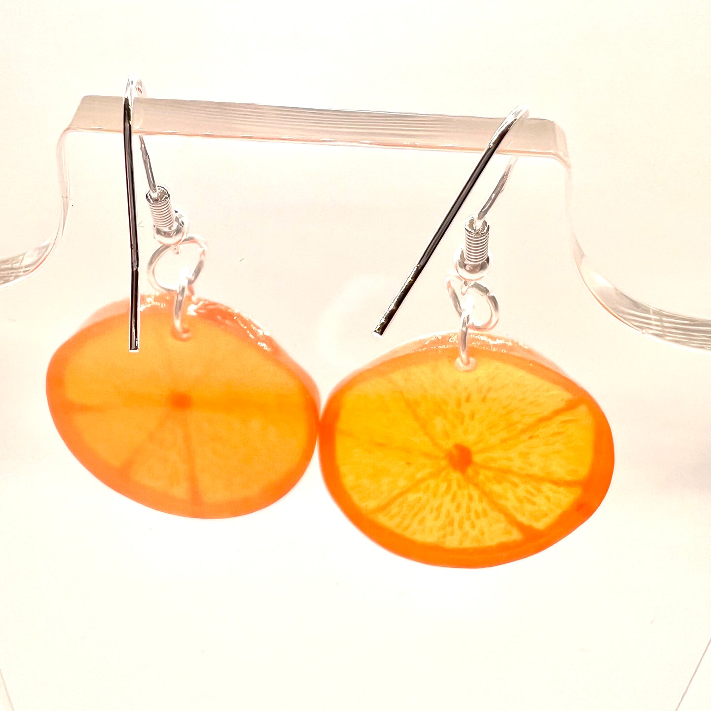 Orange Fruit Slice Earrings