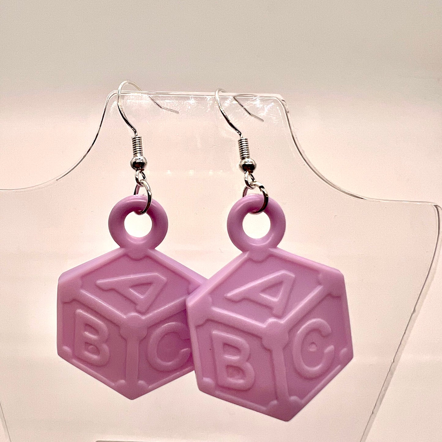 Baby Alphabet Block Earrings