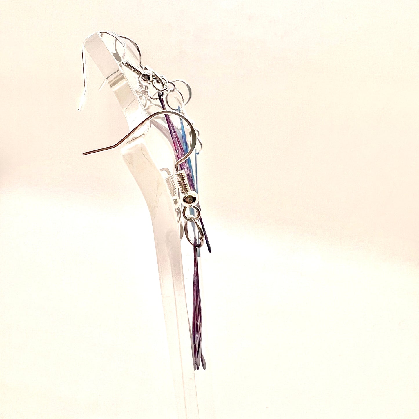 Rainbow Butterfly Wing Earrings