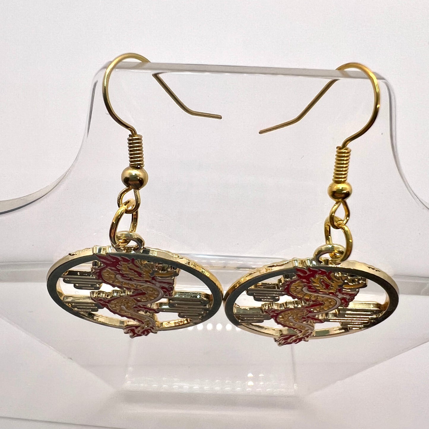 Red Dragon Earrings