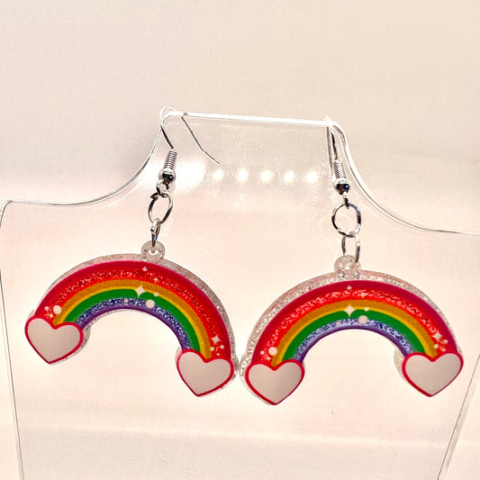 Glitter Rainbow Earrings