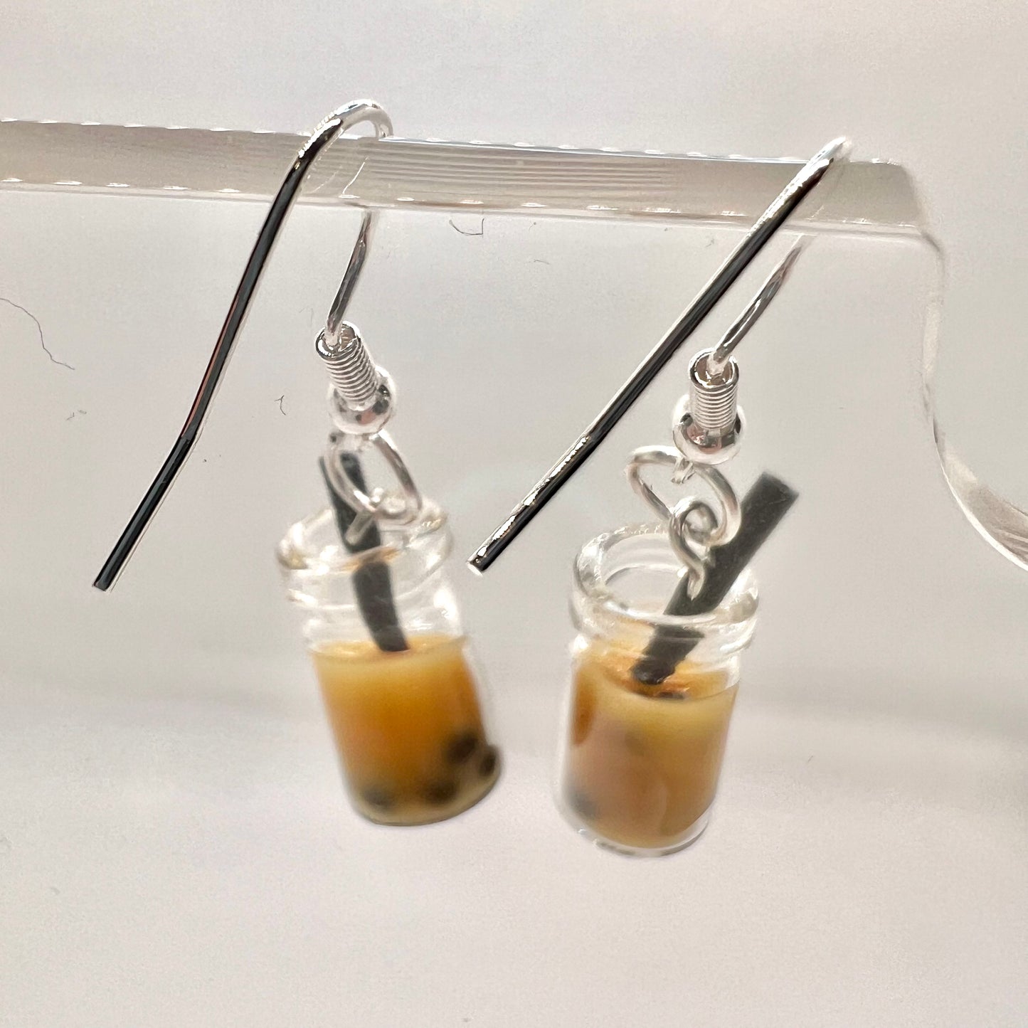 Mini Boba Tea Cup Earrings