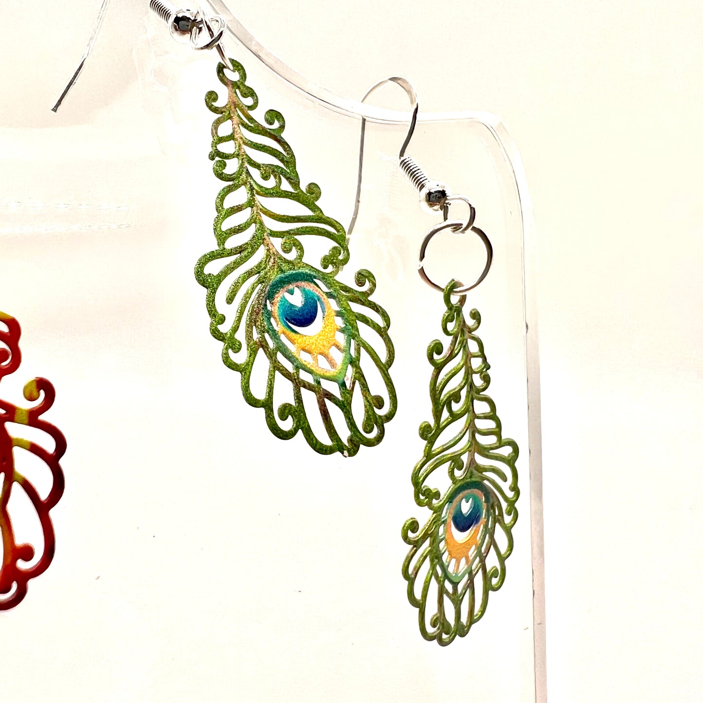 Peacock Feather Earrings