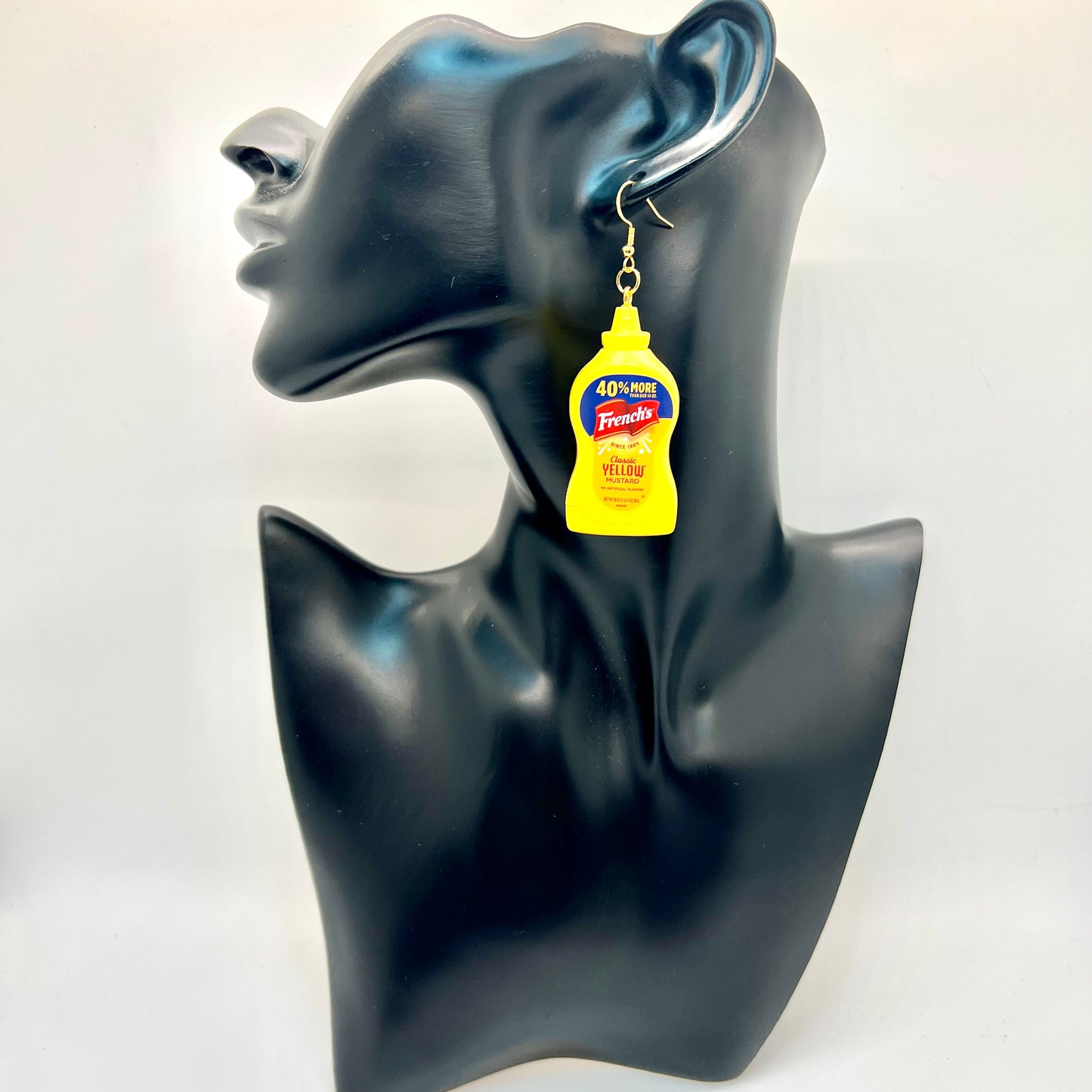 Mustard Bottle Condiment Earrings