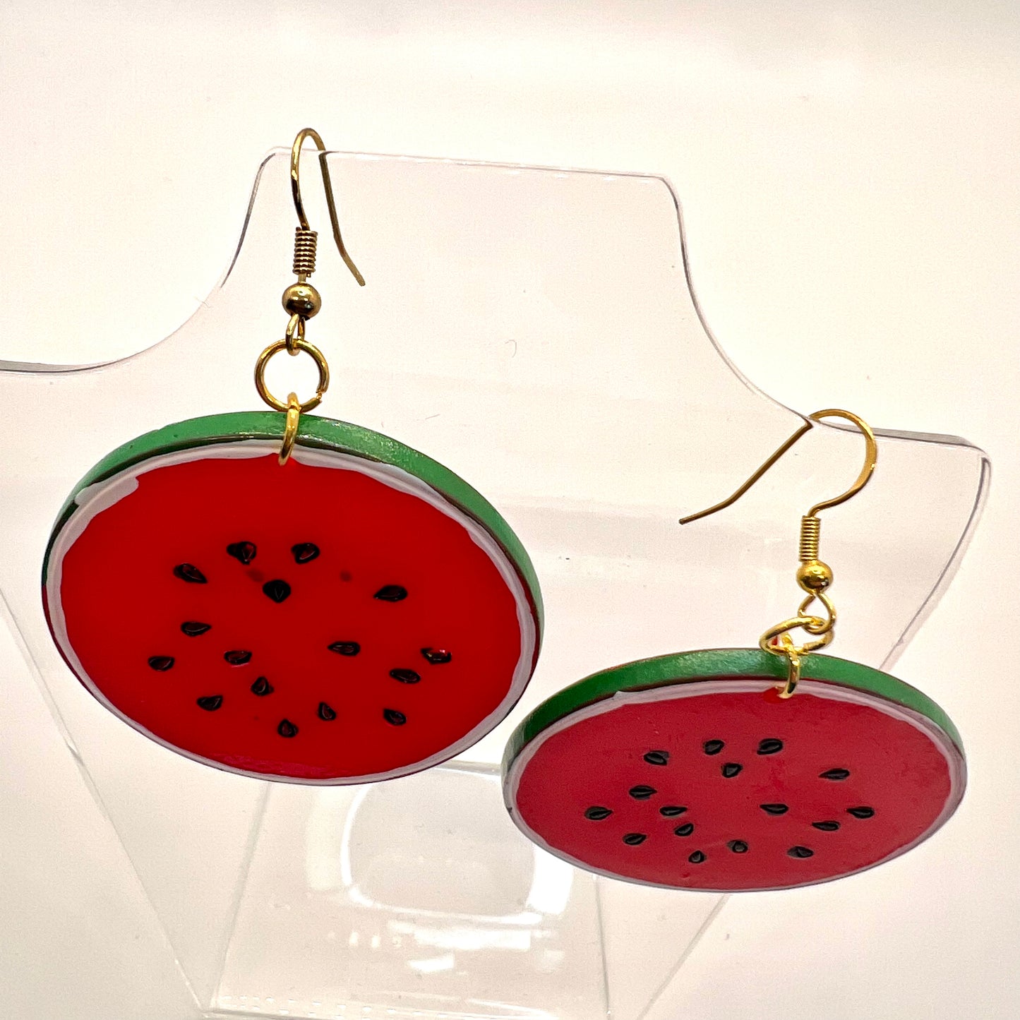 Oversize Watermelon Slice Earrings