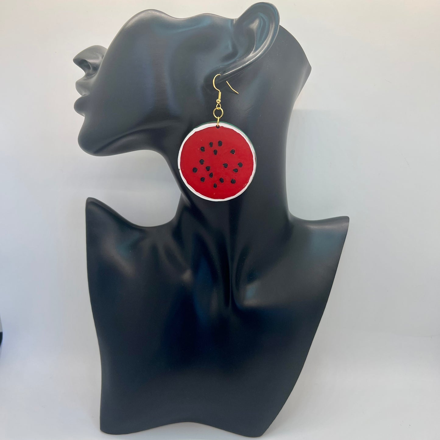 Oversize Watermelon Slice Earrings