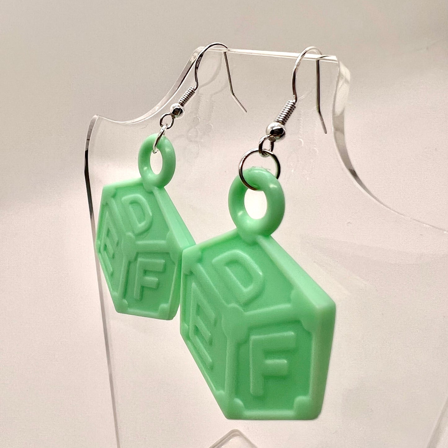 Baby Alphabet Block Earrings