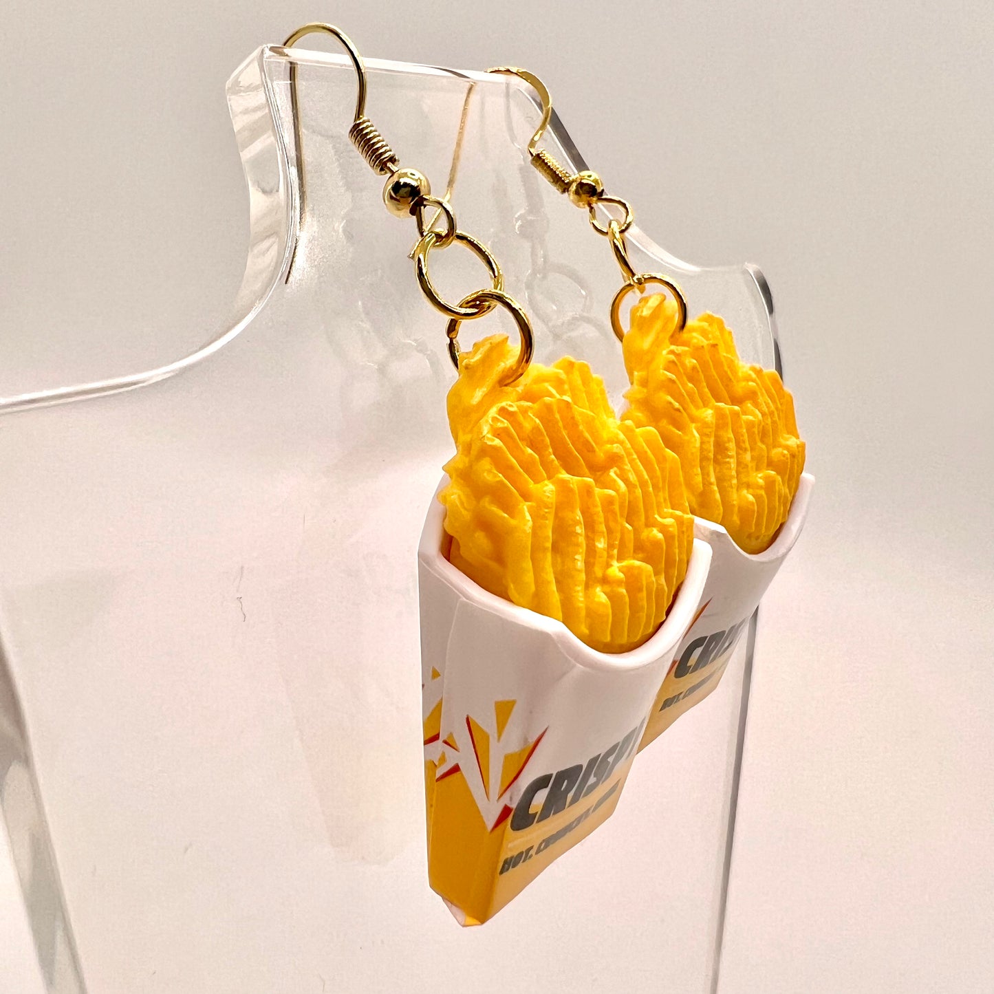 Carls Jr Fries Earrings