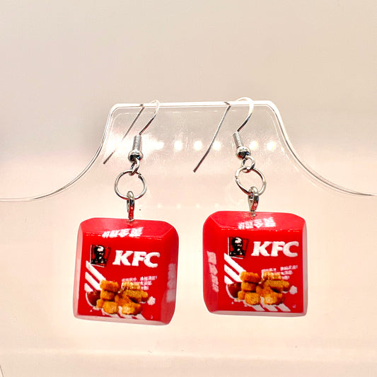 KFC Chicken Nugget Box Earrings