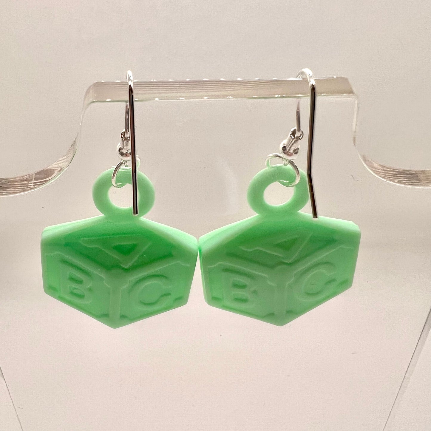 Baby Alphabet Block Earrings