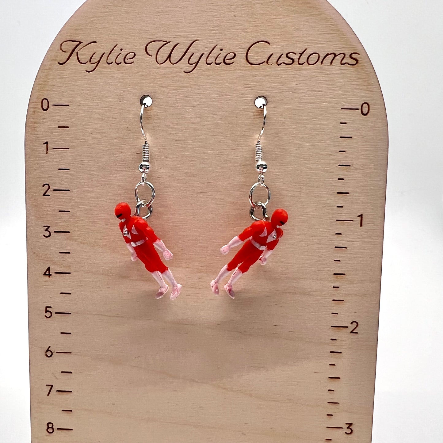 Red Power Ranger Earrings
