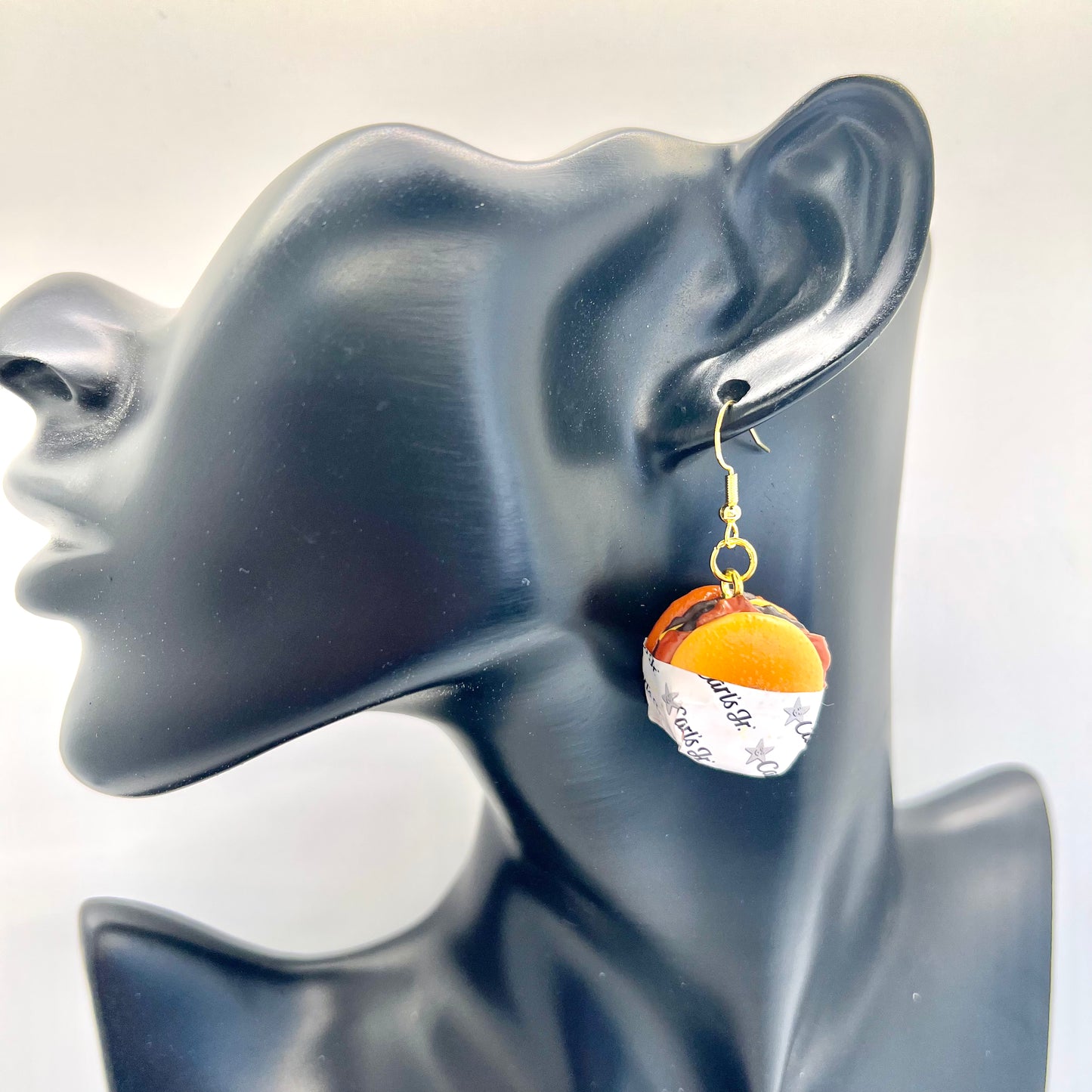 Carls Jr Burger Earrings