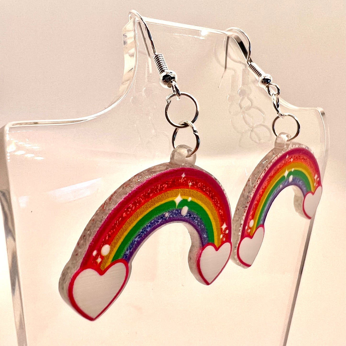 Glitter Rainbow Earrings