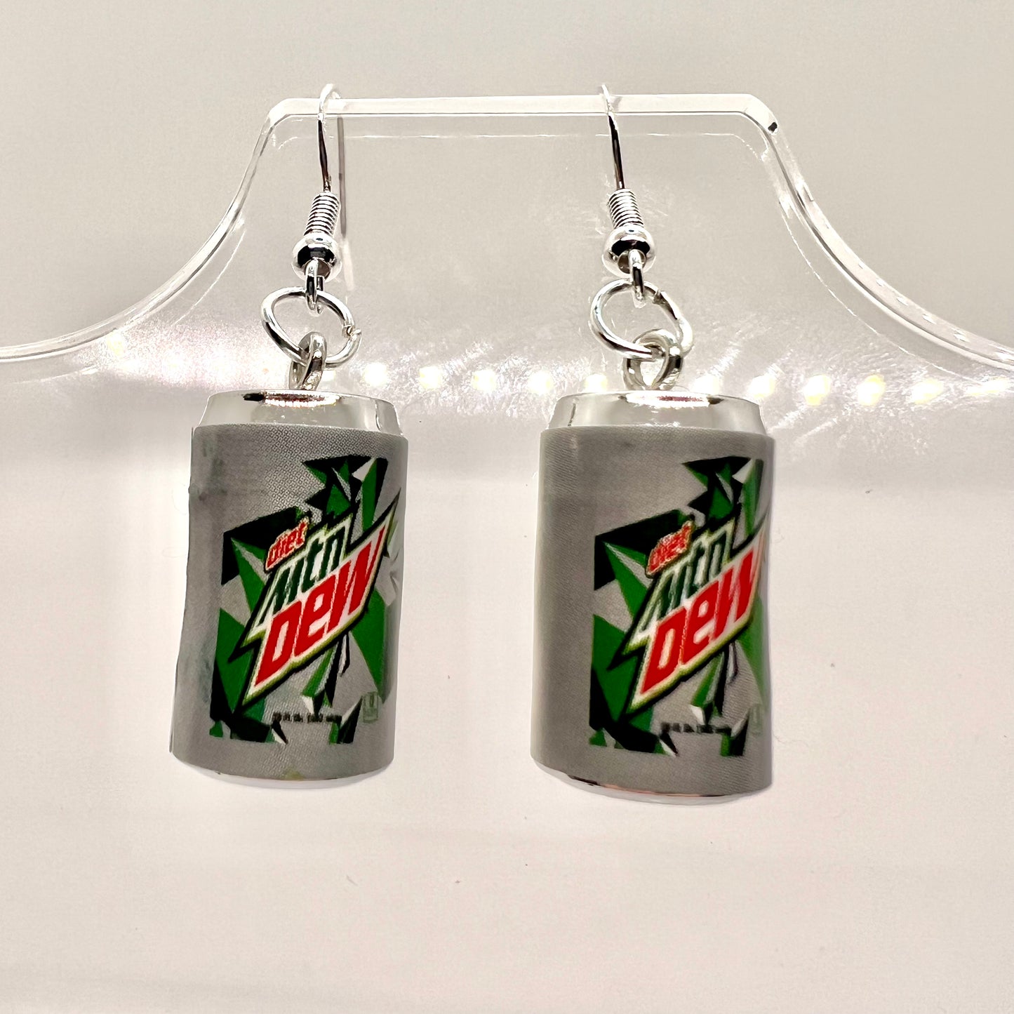 Diet Mt Dew Soda Can Earrings