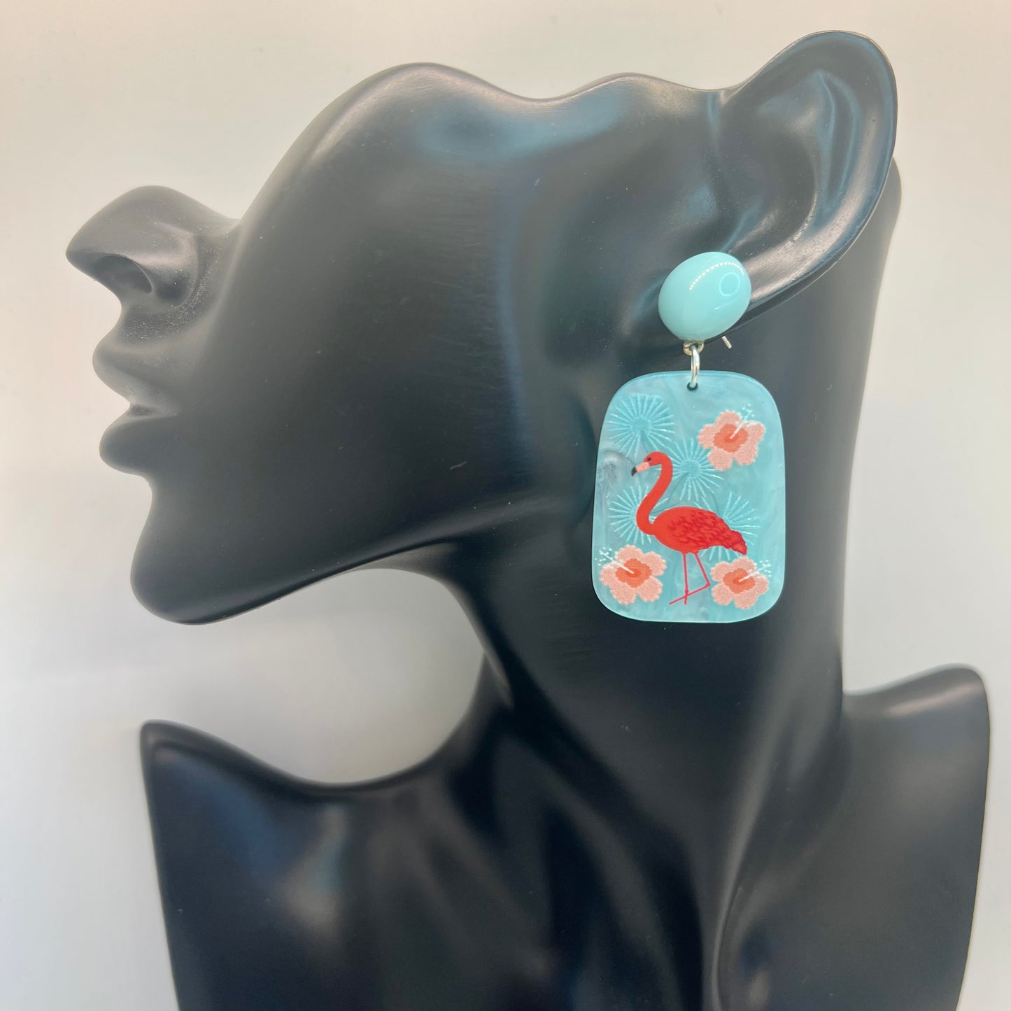 Blue Flamingo Earrings