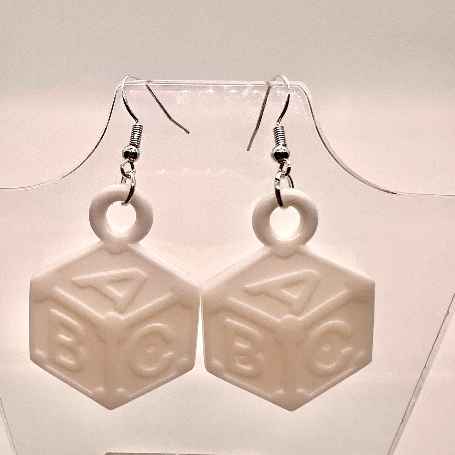 Baby Alphabet Block Earrings