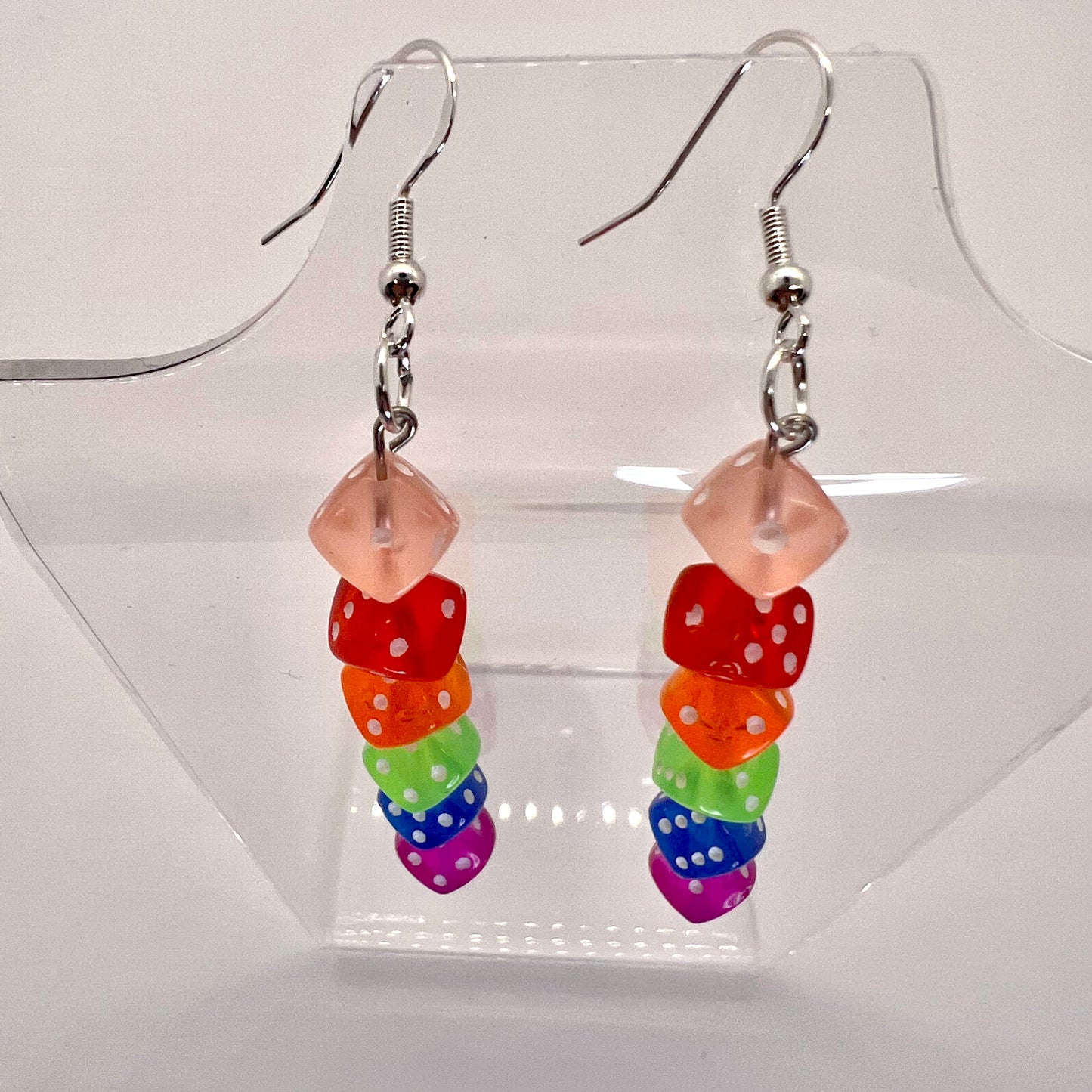 Rainbow Dice Earrings