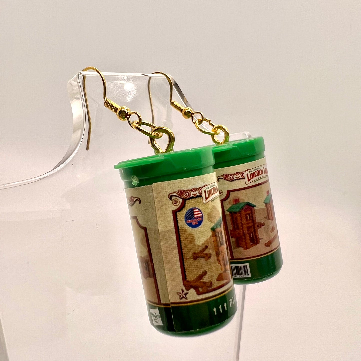 Lincoln Logs Earrings