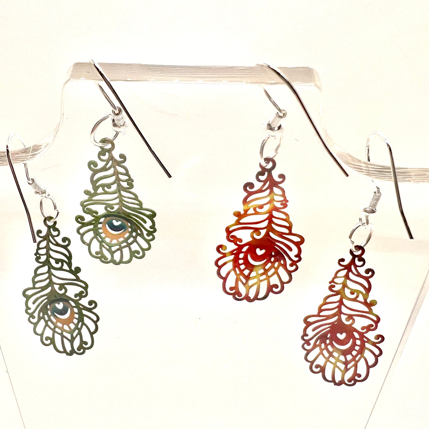 Peacock Feather Earrings