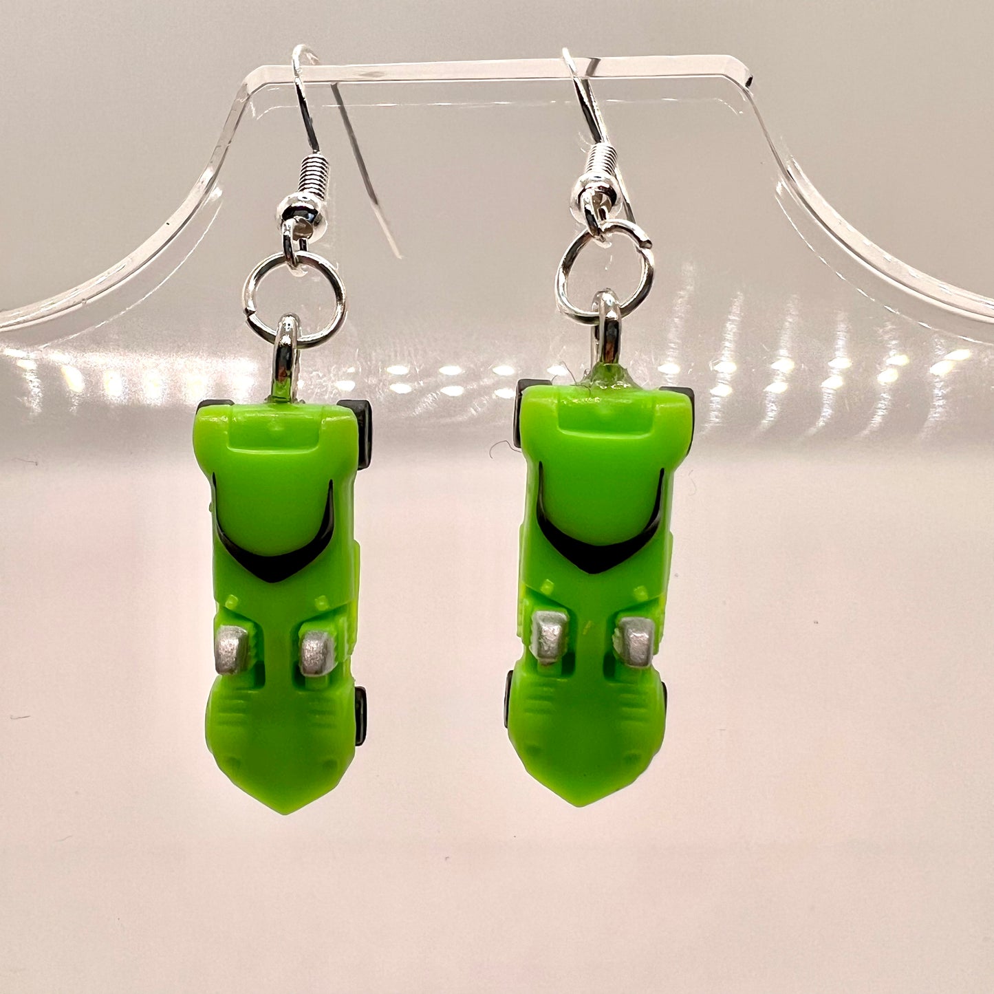 Green Hot Wheels Car Earrings