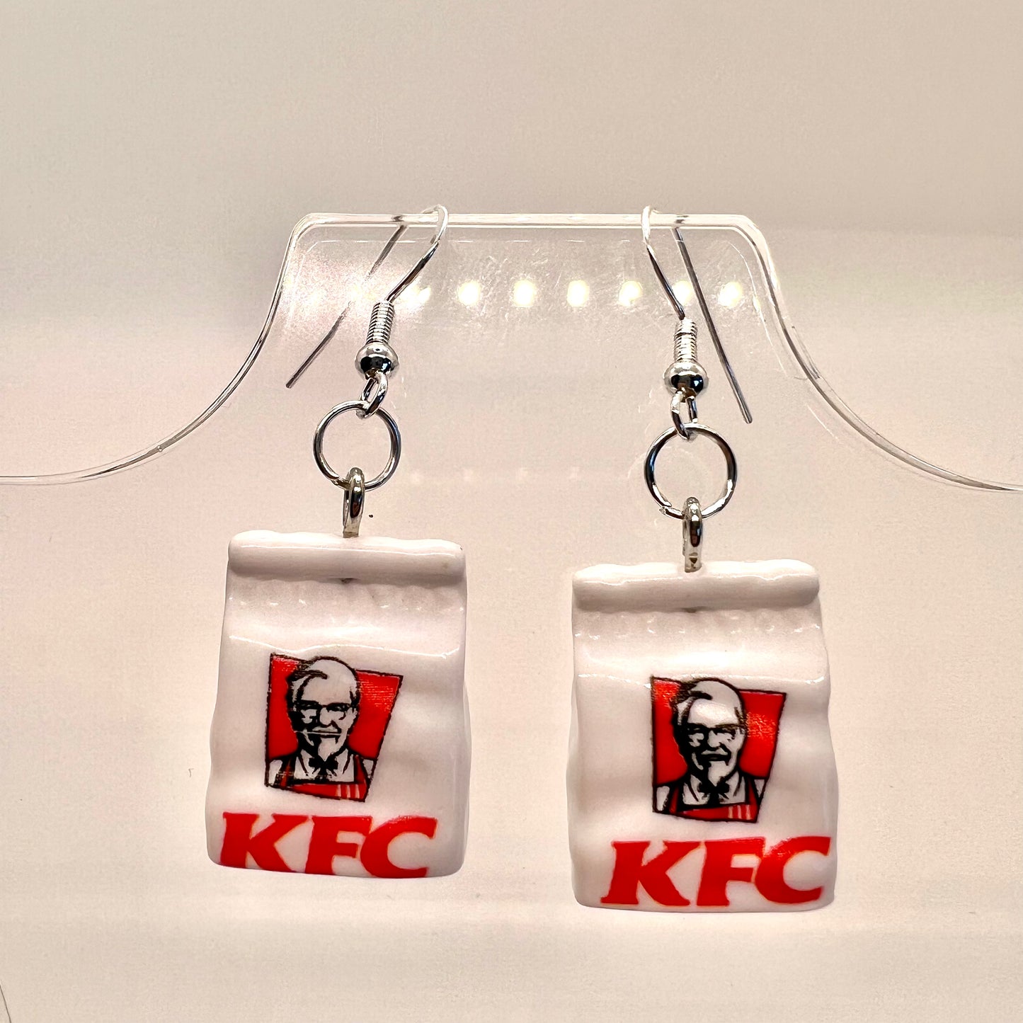 KFC Takeaway Bag Earrings