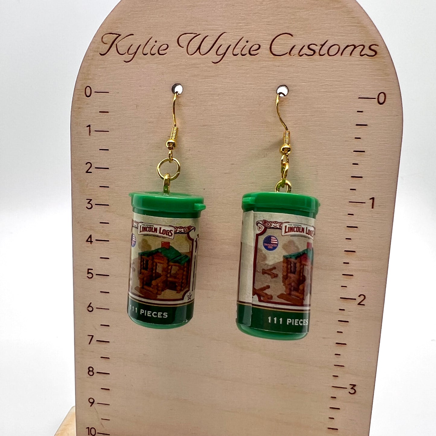 Lincoln Logs Earrings