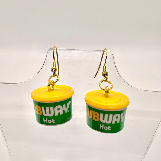 Subway Soup Cup Earrings