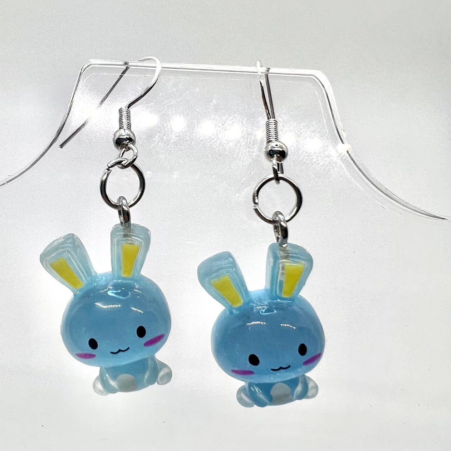 Blue Bunny Earrings