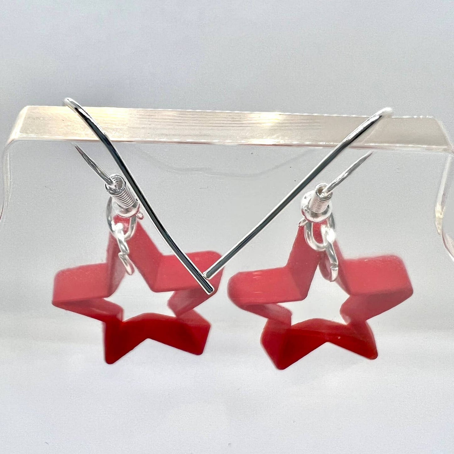 Red Star Earrings