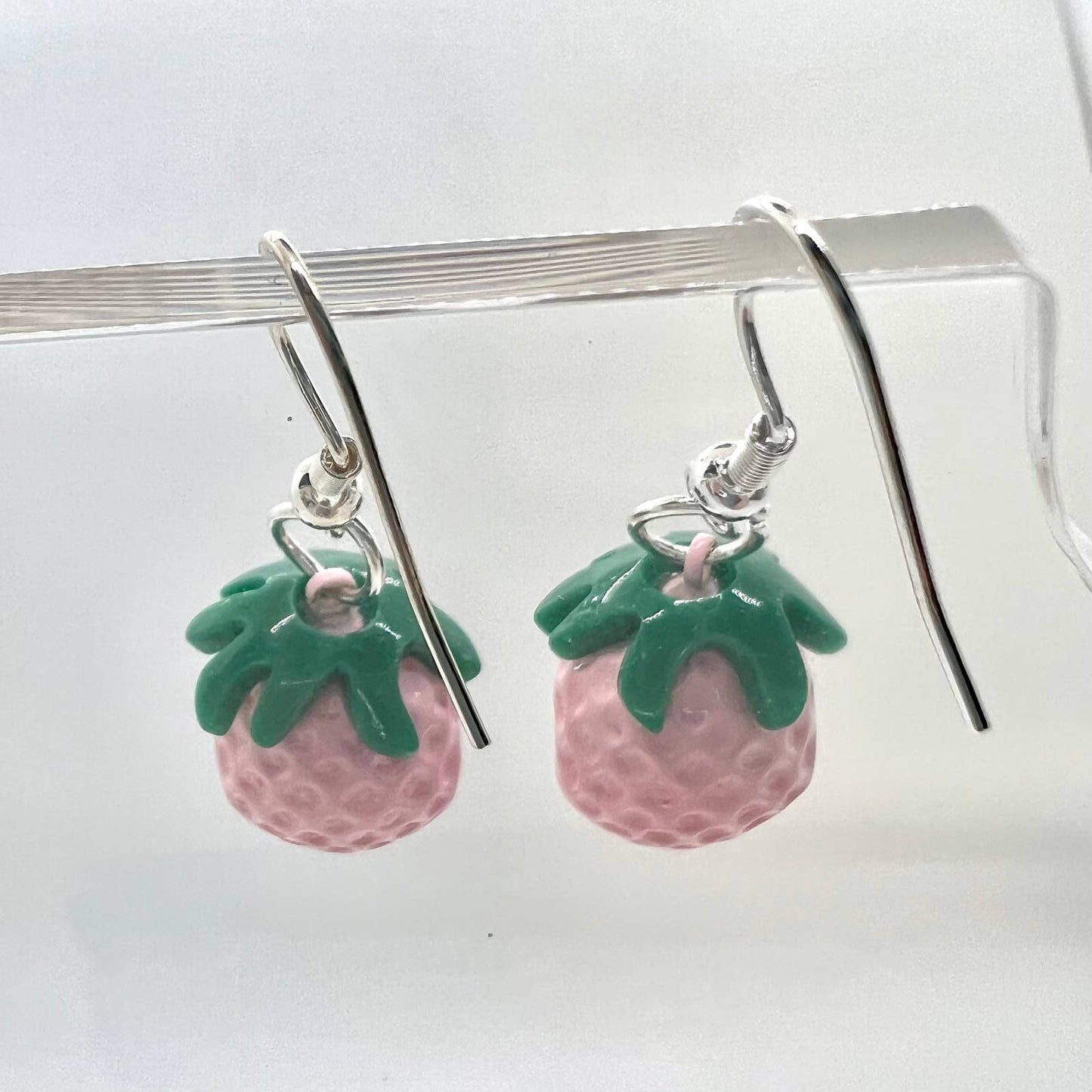 Pink Strawberry Earrings
