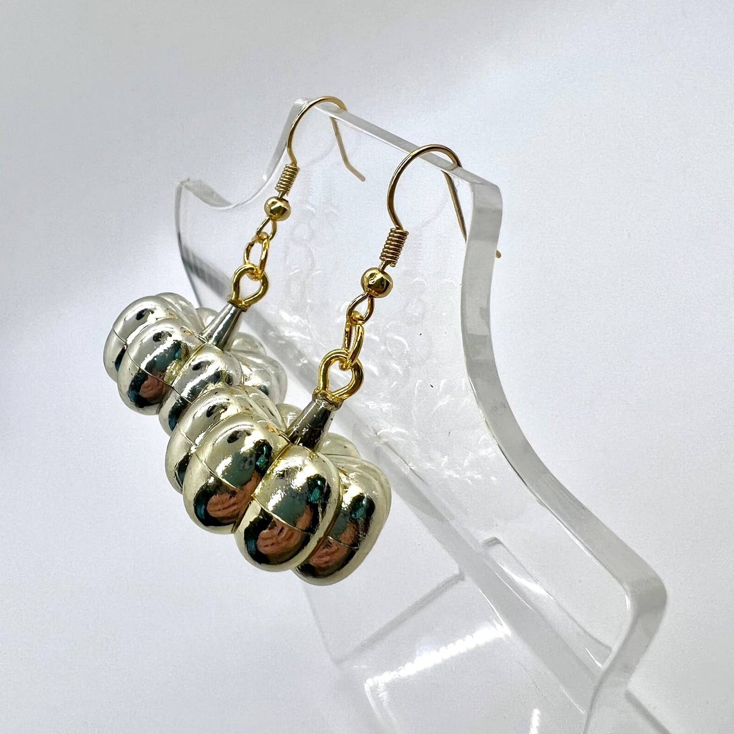 Gold Pumpkin Earrings
