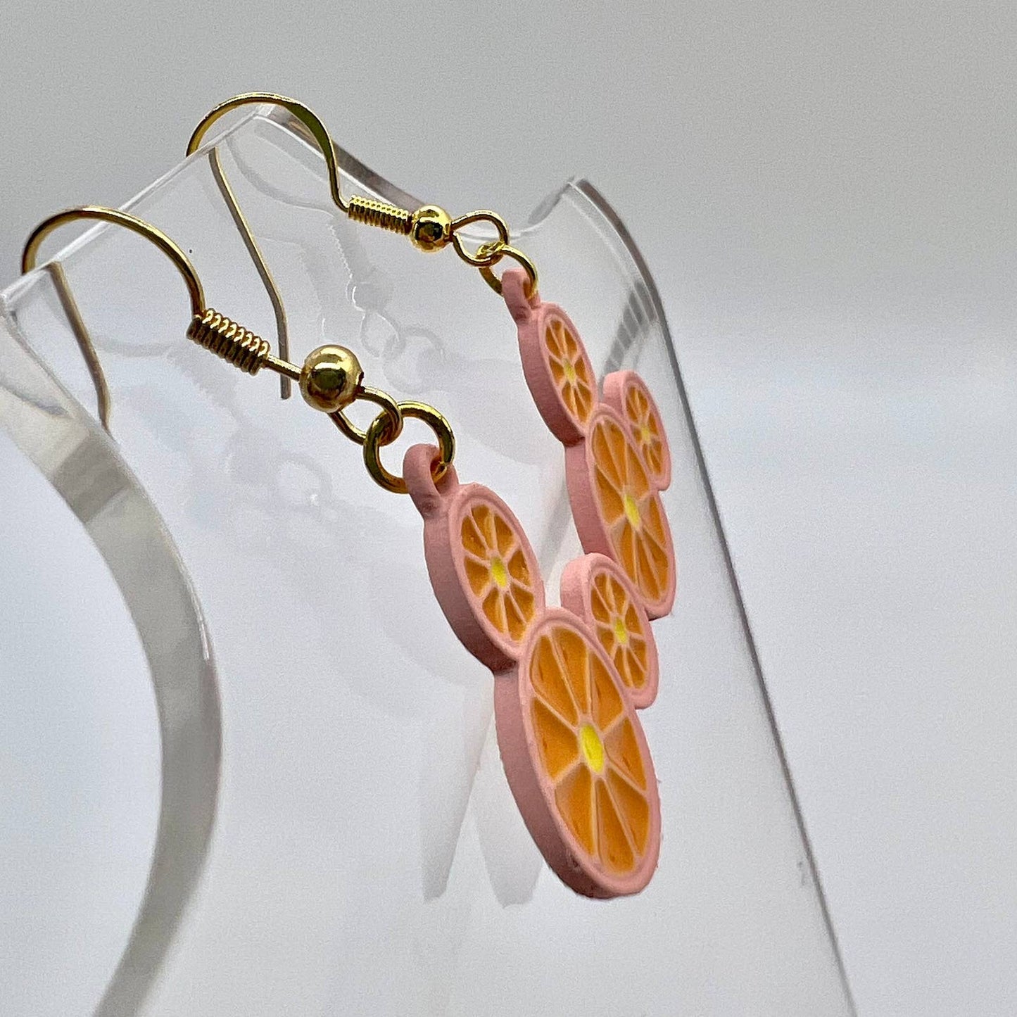 Mickey Mouse Earrings - Orange Slice Earrings - Summer Earrings - Disney Earring