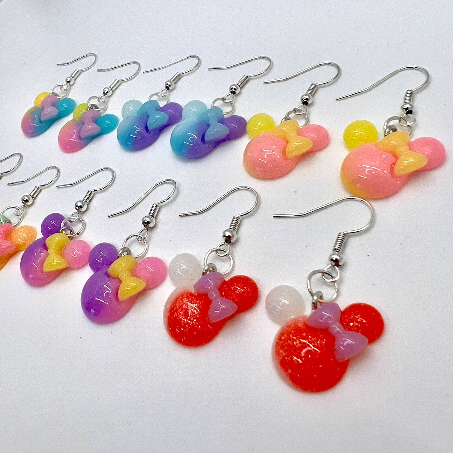 Minnie Mouse Tye Dye Earrings