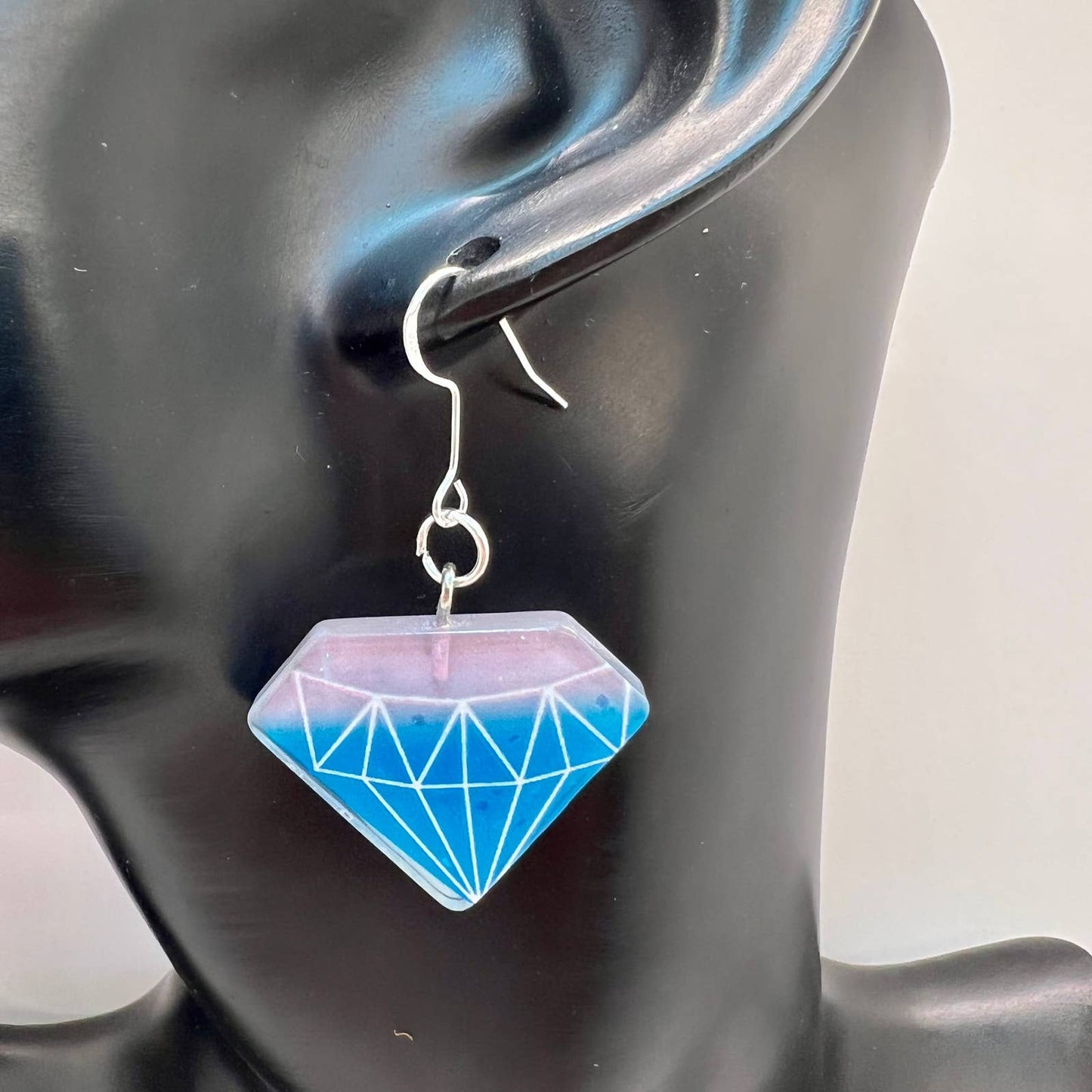 Blue Diamond Earrings