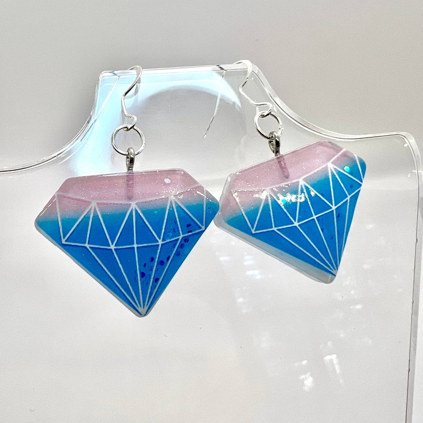 Blue Diamond Earrings