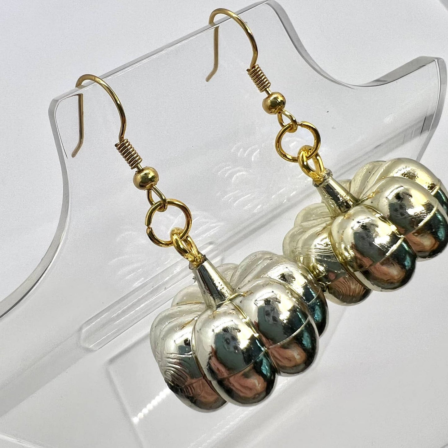 Gold Pumpkin Earrings