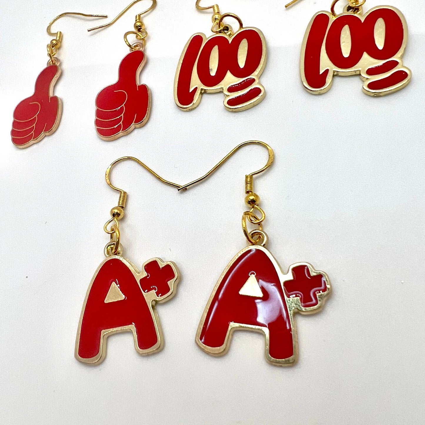 Red School Teacher Earrings