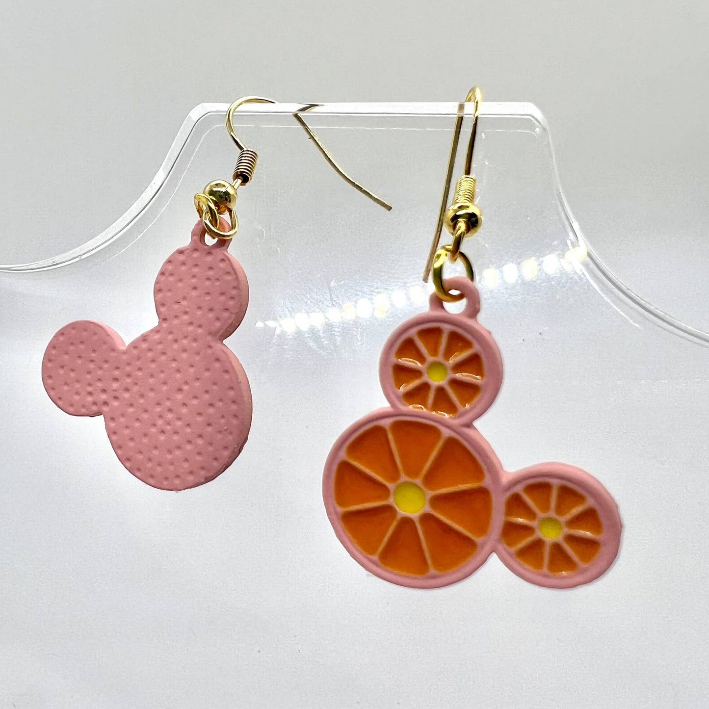Mickey Mouse Earrings - Orange Slice Earrings - Summer Earrings - Disney Earring