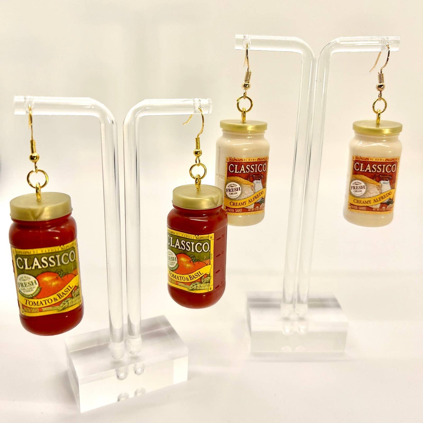 Spaghetti & Alfredo Sauce Earrings